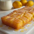 Close up perfection Lemon bread, sugar coated, a citrusy delight