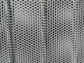 Close up of perforated steel sheet