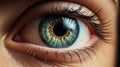 A close up of a person's green eye Royalty Free Stock Photo