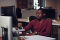 Close-up Of Person Typing On Laptop At startup office