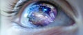 Earth Reflected in Human Eye