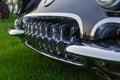 1960 Chevrolet Corvette Black - Chrome Grille, headlight pair Royalty Free Stock Photo