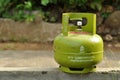 Close up pertamina gas cylinder 3 Kg Royalty Free Stock Photo