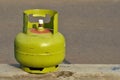 Close up pertamina gas cylinder 3 Kg Royalty Free Stock Photo