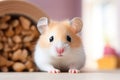 Close up of a pet - a fluffy hamster