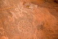 Close up of petroglyphs