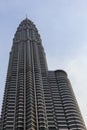 Close-up of The Petronas Towers in Kuala Lumpur, Malaysia Royalty Free Stock Photo