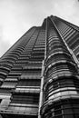 Close-up of The Petronas Towers in Kuala Lumpur, Malaysia Royalty Free Stock Photo