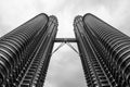 Close-up of The Petronas Towers in Kuala Lumpur, Malaysia Royalty Free Stock Photo