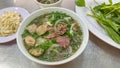 Close up of Pho delicious Vietnamese traditional food