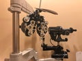 Close up of a phoropter in an eye doctors office