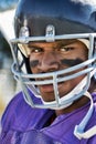 Close up shot of african american football player Royalty Free Stock Photo