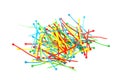 Close up photo of assorted nylock cable ties. Royalty Free Stock Photo