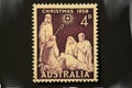 Australian Vintage Christmas Stamp 1958