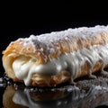 Cream-filled Croissant Covered In Sugar And Powdered Sugar