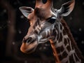 Close-up photo of beautiful giraffe face