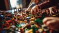 Creative Blocks: Children Engaged in LEGO Play