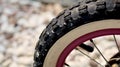 A close up photo of bike tire Royalty Free Stock Photo