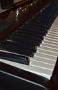 Close up photo of black and white piano keys Royalty Free Stock Photo