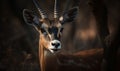 close up photo of blackbuck in its natural habitat. Generative AI