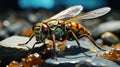 Hyper-realistic Daz3d Fly With Red Legs And Large Yellow Abdomen