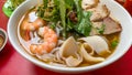 Close up photo of Bun Mam, Vietnamese traditional seafood noodle