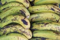 close up photo of a bunch of ripe bananas being served. Royalty Free Stock Photo