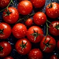 Close-up photo capturing the beauty of freshly washed cherry tomatoes.