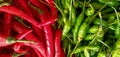 close-up photo of cayenne pepper and red chili neatly arranged