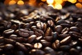 Close up photo of coffee seeds, picture of coffee