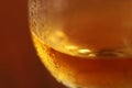 Close-up photo of cold beer poured into a glass Royalty Free Stock Photo