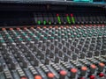 Control board in the sound studio Royalty Free Stock Photo