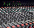 Control board in the sound studio Royalty Free Stock Photo