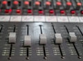 Control board in the sound studio Royalty Free Stock Photo