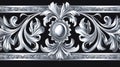 Ornate Metal Panel With Decorative Design Royalty Free Stock Photo