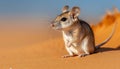 Close-up photo of a Desert Kangaroo Rat lookinG