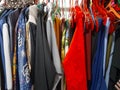 Close up photo different kinds of clothes