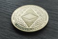 Close up photo of ethereum crypto currency