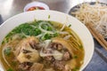 Close up photo of famous Vietnam food - Pho soup noodles Royalty Free Stock Photo
