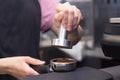 Barista Cafe Coffee Making Preparation Service Concept Royalty Free Stock Photo