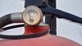 Close up photo of fire extinguisher regulator Royalty Free Stock Photo