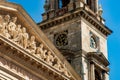 Close up photo of fragment of facade of Saint Stephen Basilica