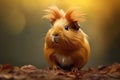 Close-up photo of guinea pig animal. wildlife photography. Generative AI