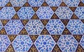 Close up photo of handmade Turkish tiles