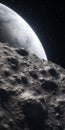 Moon View From Space With Earthlike Atmospheres - Vray Tracing Style