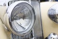 Close up photo of headlight retro car Royalty Free Stock Photo