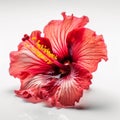 hibiscus flower on white background Royalty Free Stock Photo