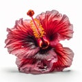 hibiscus flower on white background Royalty Free Stock Photo