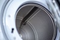 Close up photo of inside washing machine drum Royalty Free Stock Photo