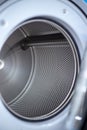 Close up photo of inside washing machine drum Royalty Free Stock Photo